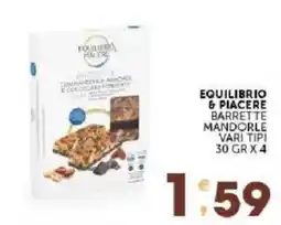 Sisa Equilibrio & Piacere barrette mandorle vari tipi offerta