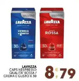 Sisa Lavazza caps nespresso qualita' rossa / crema e gusto offerta