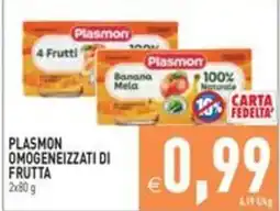 Pim Supermercati Plasmon omogeneizzati di frutta offerta