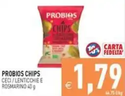 Pim Supermercati Probios chips ceci / lenticchie e rosmarino offerta