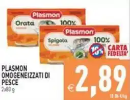 Pim Supermercati Plasmon omogeneizzati di pesce offerta