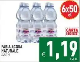 Pim Supermercati Fabia acqua naturale offerta