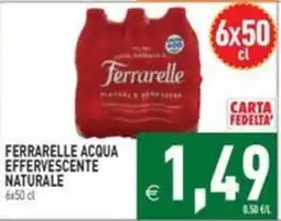 Pim Supermercati Ferrarelle acqua effervescente naturale offerta