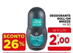 Gran mercato Deodorante roll-on breeze men offerta