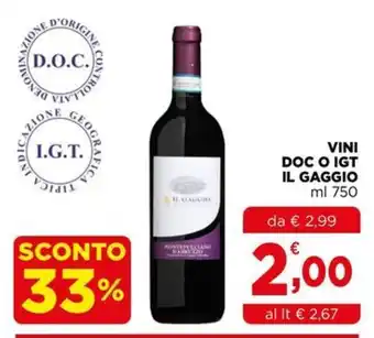 Vini doc o igt il gaggio