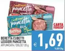 Pim Supermercati Beretta cubetti leggeri pancetta offerta