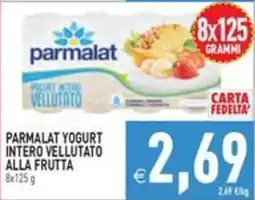 Pim Supermercati Parmalat Yogurt Intero Vellutato alla Frutta offerta