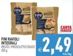 Pim Supermercati Fini Ravioli Integrali Pesto / Prosciutto Crudo offerta