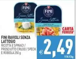 Pim Supermercati FINI RAVIOLI SENZA LATTOSIO offerta