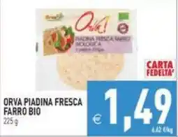 Pim Supermercati Orva piadina fresca farro bio offerta