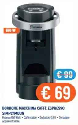 Vantaggi Sottocasa Borbone macchina caffè espresso Simplymoon offerta