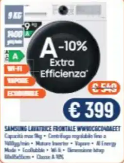 Vantaggi Sottocasa Samsung lavatrice frontale offerta