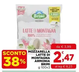 Gran mercato Mozzarella latte di montagna armonia brimi offerta