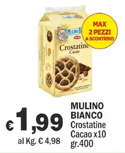 Primo Prezzo Mulino Bianco Crostatine Cacao offerta