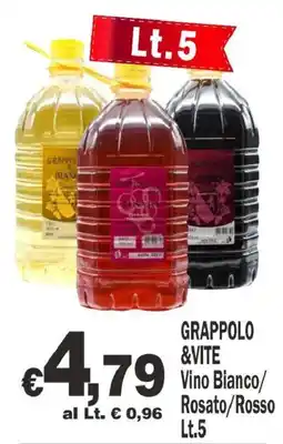 Primo Prezzo Grappolo & Vite Vino Bianco/Rosato/Rosso offerta