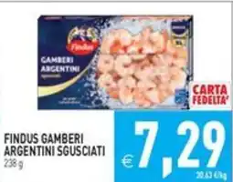 Pim Supermercati Findus gamberi argentini sgusciati offerta
