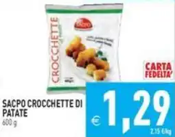 Pim Supermercati Sacpo crocchette di patate offerta