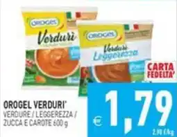 Pim Supermercati Orogel Verduri' Verdure / Leggerezza / Zucca e Carote offerta