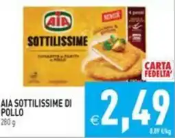 Pim Supermercati Aia sottillissime di pollo offerta