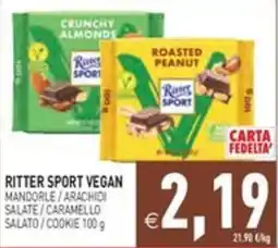 Pim Supermercati Ritter Sport Vegan Mandorle / Arachidi Salate / Caramello Salato / Cookie offerta