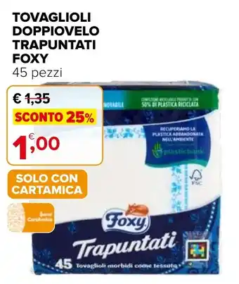 Tovaglioli doppiovele trapuntati Foxy