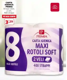 Iperal Carta igienica Primia Maxi Rotoli Soft offerta