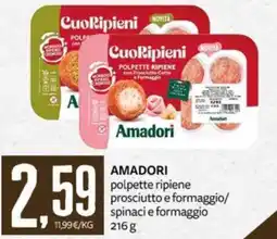 PRO7 Supermercati Amadori polpette ripiene offerta