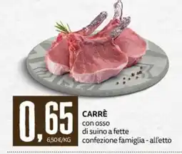 PRO7 Supermercati Carrè con osso di suino a fette offerta
