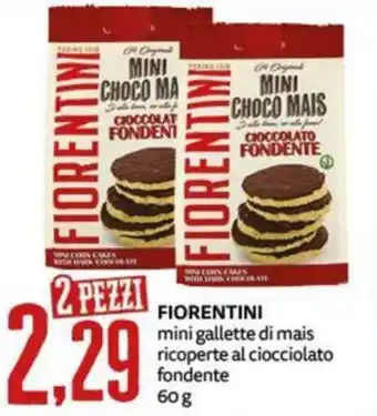 Fiorentini mini gallette di mais ricoperte al cioccolato fondente