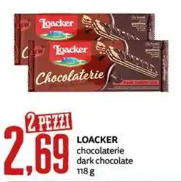 PRO7 Supermercati Loacker chocolaterie dark chocolate offerta