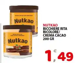 Il Centro Superstore Nutkao bicchiere rita bicolore/crema cacao offerta
