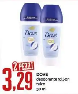 PRO7 Supermercati Dove deodorante roll-on talco offerta