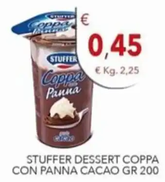 Stuffer dessert coppa con panna cacao