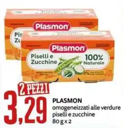 PRO7 Supermercati Plasmon omogeneizzati alle verdure piselli e zucchine offerta