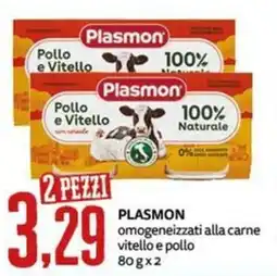 PRO7 Supermercati Plasmon omogeneizzati alla carne vitello e pollo offerta