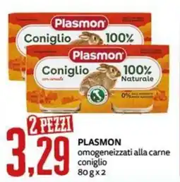 PRO7 Supermercati Plasmon omogeneizzati alla carne coniglio offerta
