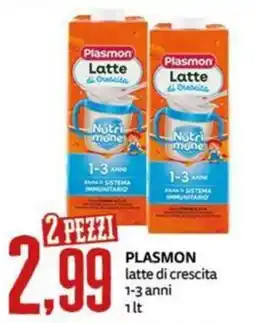 PRO7 Supermercati Plasmon latte di crescita offerta