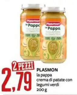 PRO7 Supermercati Plasmon la pappa crema di patate con legumi verdi offerta