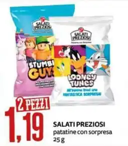 PRO7 Supermercati Salati preziosi patatine con sorpresa offerta