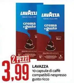 PRO7 Supermercati Lavazza 10 capsule di caffè compatibili nespresso gusto ricco offerta