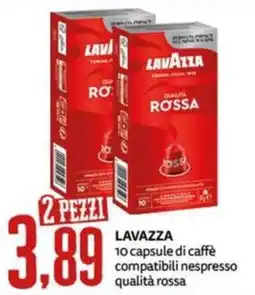 PRO7 Supermercati Lavazza 10 capsule di caffè compatibili nespresso qualità rossa offerta