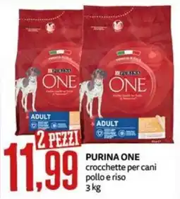 PRO7 Supermercati Purina One crocchette per cani pollo e riso offerta