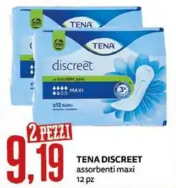 PRO7 Supermercati Tena discreet assorbenti maxi offerta