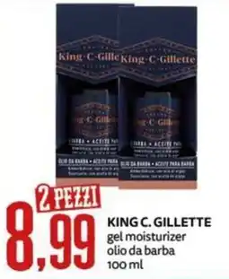 PRO7 Supermercati King C. Gillette gel moisturizer olio da barba offerta
