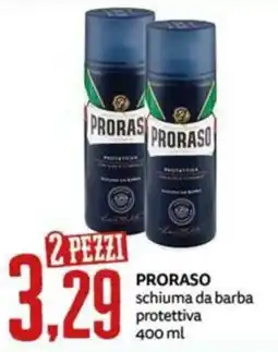PRO7 Supermercati Proraso schiuma da barba protettiva offerta