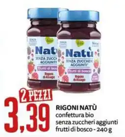 PRO7 Supermercati Rigoni Natù confettura bio offerta
