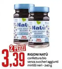 PRO7 Supermercati Rigoni Natù confettura bio offerta