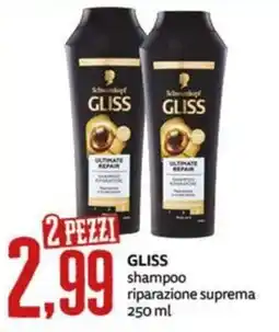 PRO7 Supermercati GLISS shampoo riparazione suprema offerta