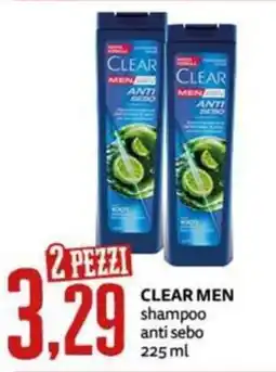 PRO7 Supermercati Clear men shampoo anti sebo offerta