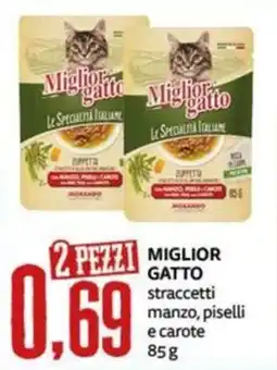 PRO7 Supermercati Miglior gatto straccetti manzo, piselli e carote offerta
